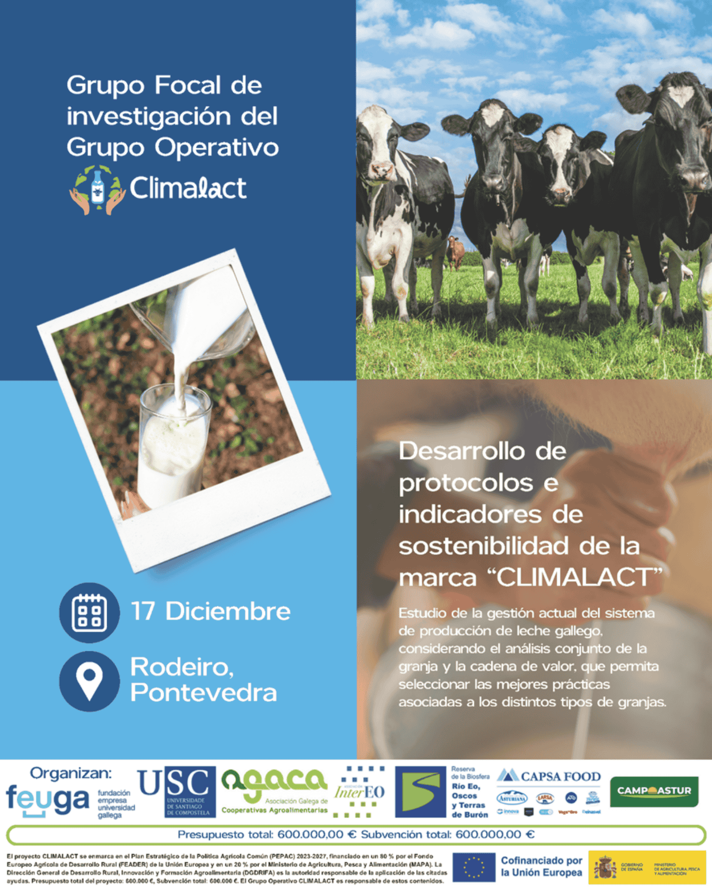 Póster del Grupo focal de investigación del Grupo Operativo Climalact